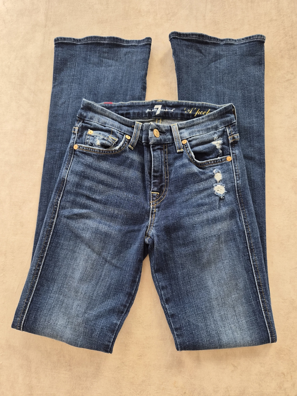 7 For All Mankind 'A' Pocket Bootcut Flare Jeans - Size 24